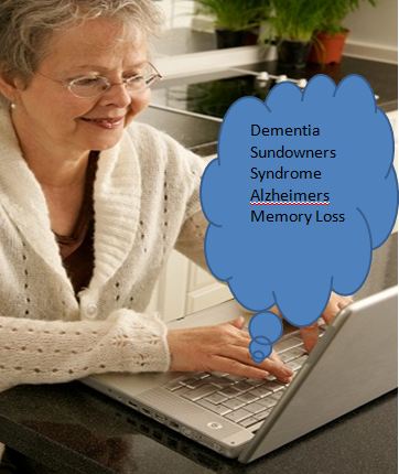 caregiver seeking information on sundown dementia