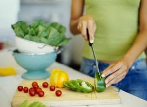preparing healthy food